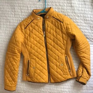 Mustard puffer jacket
